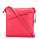 Leather Vertical Zip Top Crossbody