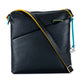 Leather Vertical Zip Top Crossbody