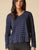 Shadow Stripe Seamed Tee Navy