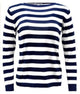 Pima Cotton Boatneck Stripe Sweater