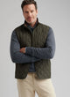 Essex Quilted Vest Dark Olive Green