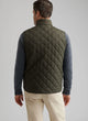 Essex Quilted Vest Dark Olive Green