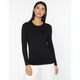 Long Sleeve Crewneck Tee in Black