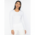 Long Sleeve Crewneck Tee in White - Same Model