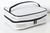 White Train Case with Black Trim