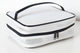 White Train Case with Black Trim
